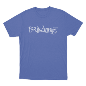 Boundaries Logo Unisex T Shirt Blue